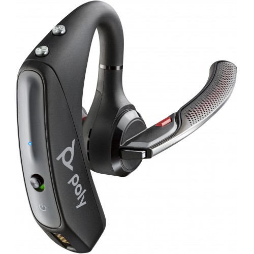 POLY Voyager 5200 Headset +USB-A to Micro USB Cable Nano Coating Technology Trådløs Ørekrok Kontor/kundesenter USB Type-A Bluetooth Sort