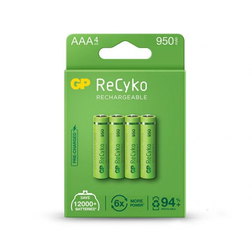 GP Batteries ReCyko, 4 x AAA 950 mAh