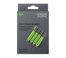GP Batteries Charge AnyWay X411, med 4 x AA 2600 mAh-batterier