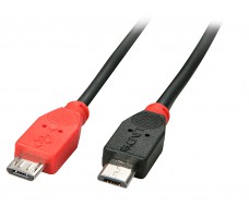 Lindy 31758 USB-kabel USB 2.0 0,5 m Micro-USB B Sort