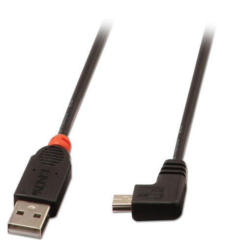 Lindy 31971 USB-kabel USB 2.0 1 m USB A Mini-USB B Sort