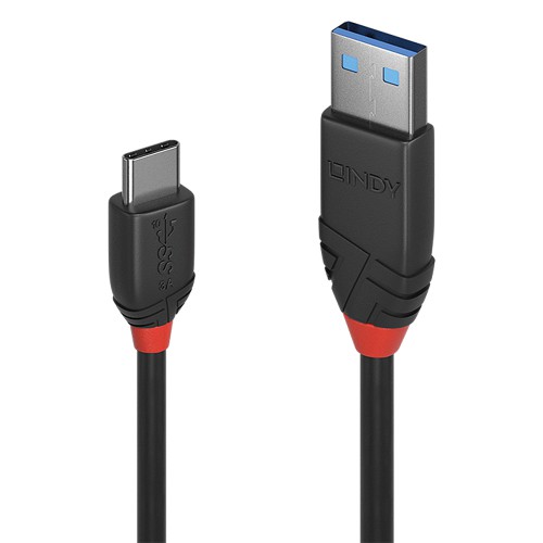 Lindy 36916 USB-kabel USB 3.2 Gen 1 (3.1 Gen 1) 1 m USB A USB C Sort