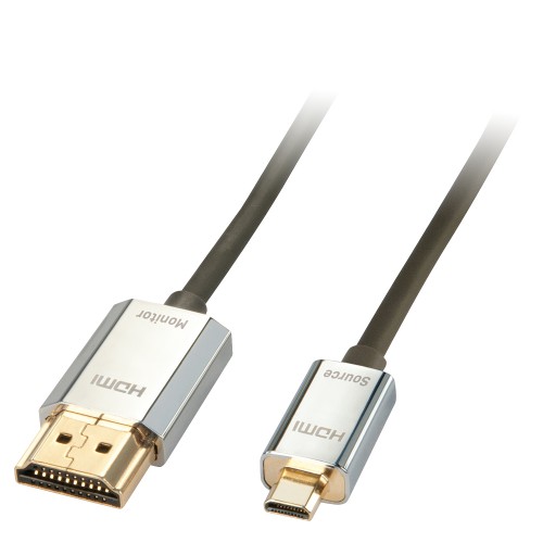 Lindy 41679 HDMI-kabel HDMI Type A (Standard) HDMI Type D (Mikro) Sort