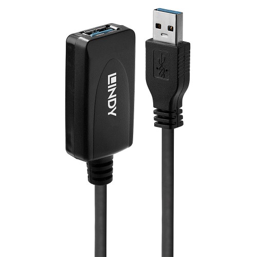 Lindy 43155 USB-kabel USB 3.2 Gen 1 (3.1 Gen 1) 5 m USB A Sort