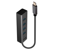 Lindy 43325 grensesnitt-hub USB 3.2 Gen 1 (3.1 Gen 1) Type-C 5000 Mbit/s Grå