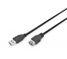 Digitus AK-300203-018-S USB-kabel USB 3.2 Gen 1 (3.1 Gen 1) 1,8 m USB A Sort