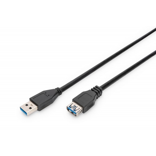 Digitus AK-300203-018-S USB-kabel USB 3.2 Gen 1 (3.1 Gen 1) 1,8 m USB A Sort