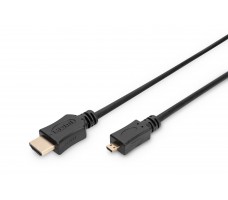 Digitus AK-330109-020-S HDMI-kabel 2 m HDMI Type D (Mikro) HDMI Type A (Standard) Sort