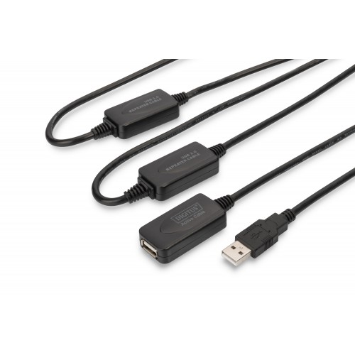 Digitus DA-73103 USB-kabel USB 2.0 25 m USB A Sort