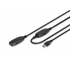 Digitus DA-73105 USB-kabel USB 3.2 Gen 1 (3.1 Gen 1) 10 m USB A Sort