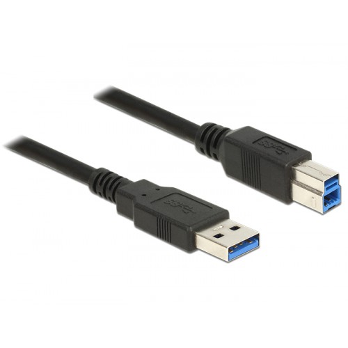 DeLOCK 85070 USB-kabel 5 m USB 3.2 Gen 1 (3.1 Gen 1) USB A USB B Sort