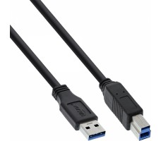 InLine 4043718129942 USB-kabel 2 m USB 3.2 Gen 1 (3.1 Gen 1) USB B USB A Sort