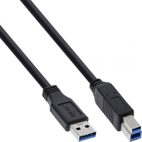 InLine 4043718129942 USB-kabel 2 m USB 3.2 Gen 1 (3.1 Gen 1) USB B USB A Sort