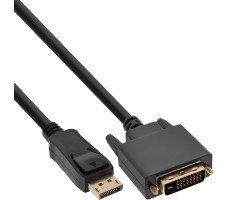 InLine 17111 videokabelkobling 1 m DVI-D DisplayPort Sort