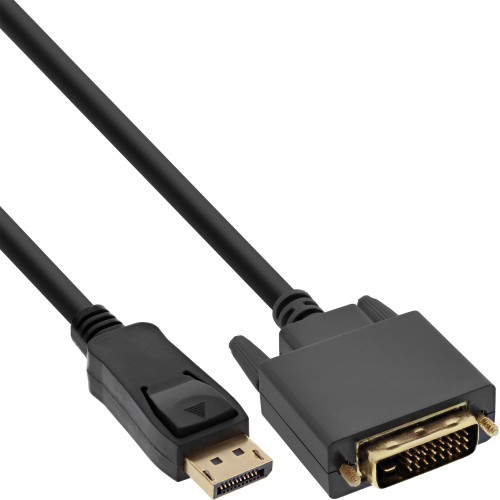 InLine 17111 videokabelkobling 1 m DVI-D DisplayPort Sort