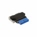 InLine 33444I 2x USB A USB 3.0 (19pin) Sort, Blå