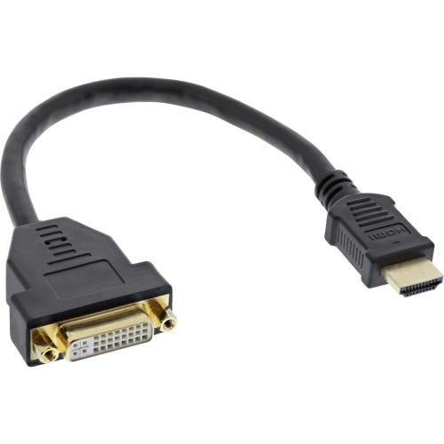 InLine 17670I videokabelkobling 0,2 m HDMI Type A (Standard) DVI-D Sort