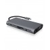 ICY BOX IB-DK4040-CPD Koblet med ledninger (ikke trådløs) USB 3.2 Gen 1 (3.1 Gen 1) Type-C Antrasitt, Sort