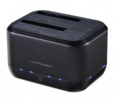 LC-Power LC-DOCK-U3-III dockingstasjon for lagringsdisk USB 3.2 Gen 1 (3.1 Gen 1) Type micro-B Sort