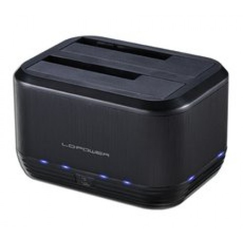 LC-Power LC-DOCK-U3-III dockingstasjon for lagringsdisk USB 3.2 Gen 1 (3.1 Gen 1) Type micro-B Sort