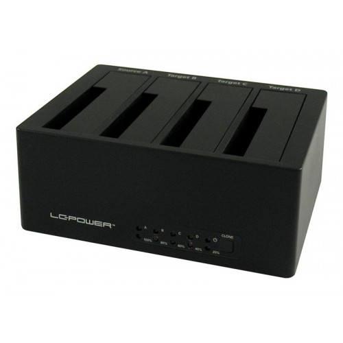 LC-Power LC-DOCK-U3-4B dockingstasjon for lagringsdisk USB 3.2 Gen 1 (3.1 Gen 1) Type-A Sort