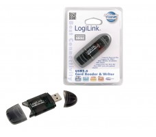 LogiLink Cardreader USB 2.0 Stick external for SD/MMC kortleser Sort