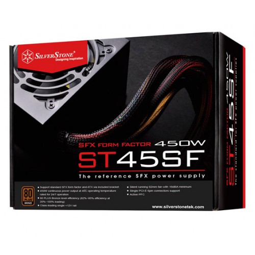 Silverstone ST45SF strømforsyningsenhet 450 W 20+4 pin ATX SFX Sort