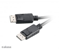 Akasa AK-CBDP01-20BK DisplayPort-kabel 2 m Sort