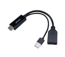 Akasa HDMI zu DisplayPort Adapater Kabel - schwarz - Kabel - Digital/Display/Video HDMI-kabel 250 m HDMI Type A (Standard) Sort