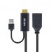 Akasa HDMI zu DisplayPort Adapater Kabel - schwarz - Kabel - Digital/Display/Video HDMI-kabel 250 m HDMI Type A (Standard) Sort