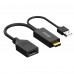 Akasa HDMI zu DisplayPort Adapater Kabel - schwarz - Kabel - Digital/Display/Video HDMI-kabel 250 m HDMI Type A (Standard) Sort