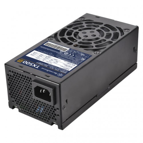 Silverstone TX500 Gold strømforsyningsenhet 500 W 20+4 pin ATX TFX Sort