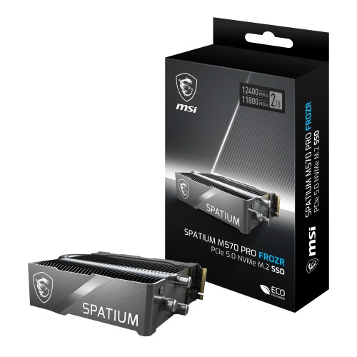 MSI SPATIUM M570 PRO PCIE 5.0 NVME M.2 2TB FROZR intern halvlederstasjon PCI Express 5.0 3D NAND