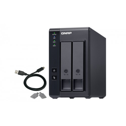 QNAP TR-002 harddiskkabinett HDD/SSD-kabinett Sort 2.5/3.5