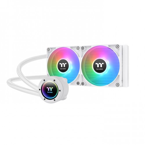 Thermaltake TH240 V2 ARGB Prosessor Væskekjølesett 24 cm Hvit 1 stykker