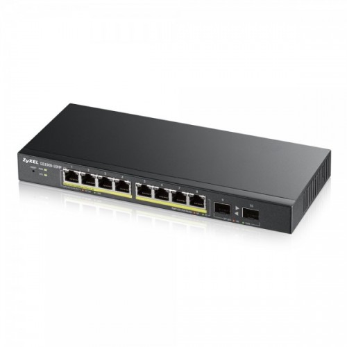 Zyxel GS1900-8HP v3 PoE Håndtert L2 Gigabit Ethernet (10/100/1000) Strøm over Ethernet (PoE) Sort