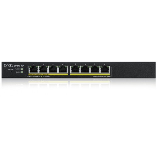 Zyxel GS1915-8EP Håndtert L2 Gigabit Ethernet (10/100/1000) Strøm over Ethernet (PoE) Sort