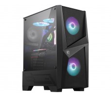 MSI MAG FORGE 100R PC-kabinett Midi Tower Sort, Gjennomsiktig