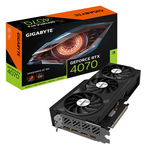 Gigabyte GV-N4070WF3OC-12GD grafikkort NVIDIA GeForce RTX 4070 12 GB GDDR6X