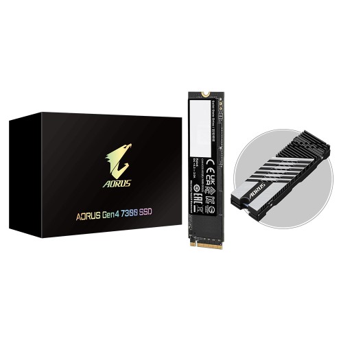 Gigabyte AORUS Gen4 7300 SSD 2TB M.2 PCI Express 4.0 NVMe 3D TLC NAND