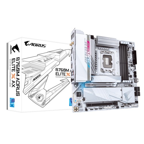 Gigabyte B760M AORUS ELITE X AX hovedkort Intel B760 Express LGA 1700 Micro ATX