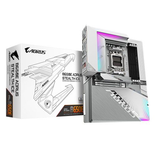 GIGABYTE B650E AORUS STEALTH ICE hovedkort AMD B650 Sokkel AM5 ATX