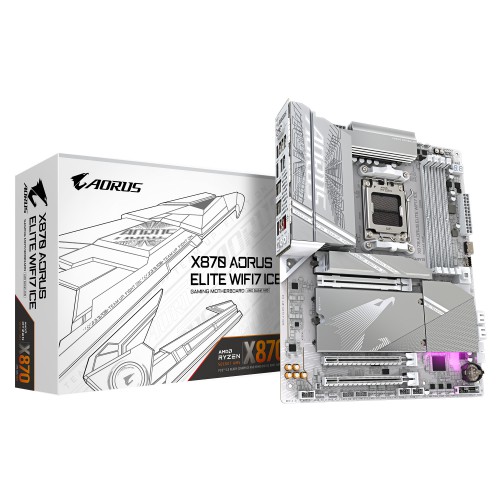 GIGABYTE X870 AORUS ELITE WIFI7 ICE AMD X870 Sokkel AM5 ATX