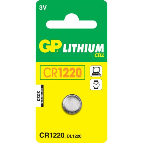 GP Batteries Lithium Cell CR1220 Engangsbatteri