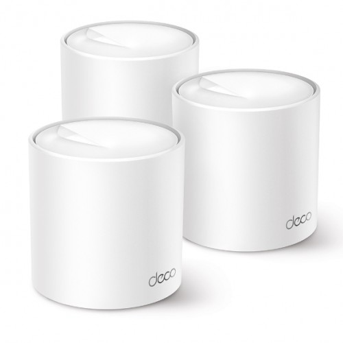 TP-Link Deco X50 (3-pack) Dobbelbånd (2.4 GHz / 5 GHz) Wi-Fi 6 (802.11ax) Hvit Innvendig lys