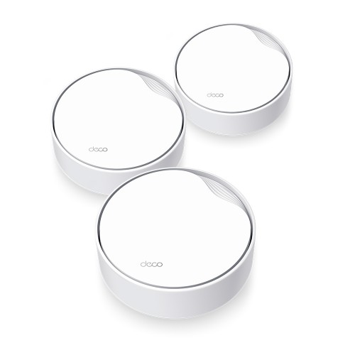 TP-Link DECO X50-PoE(3-PACK) Dobbelbånd (2.4 GHz / 5 GHz) Wi-Fi 6 (802.11ax) Hvit Innvendig lys