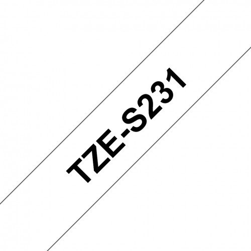 Brother TZES231 etikettlagingsbånd Svart på hvitt TZ