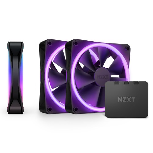 NZXT F120 RGB DUO Triple Pack PC-kjølevifte Vifte 12 cm Sort 3 stykker