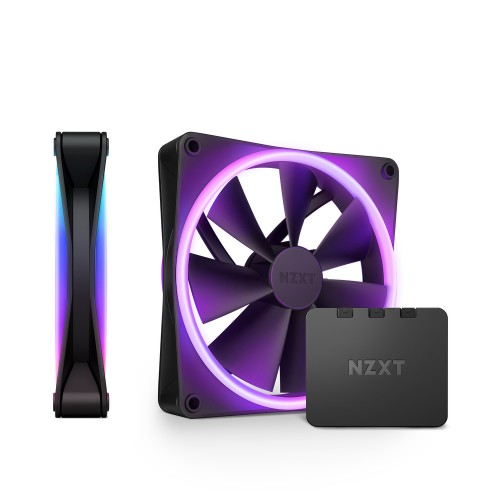 NZXT F140 RGB DUO Twin Pack PC-kjølevifte Vifte 14 cm Sort 2 stykker