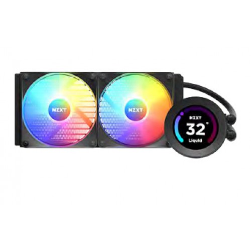 NZXT Kraken Elite 240 RGB Prosessor Alt-i-ett væskekjøler 12 cm Sort 1 stykker